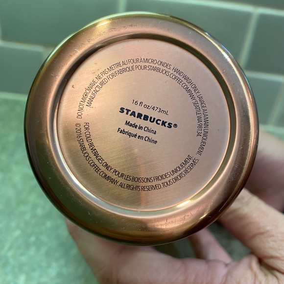Rare! Gold/bronze/copper Starbucks grande cold cup - Picture 3 of 4
